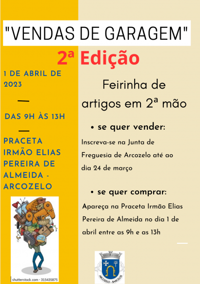 Vendas de Garagem - Feirinha de Artigos em 2&ordf; M&atilde;o